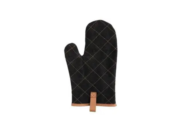 Deluxe Canvas Ofenhandschuh in Schwarz – Schutz und Stil in der Küche TK Gruppe® Grosshandel 
