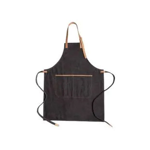 Deluxe Canvas Schürze in Schwarz – Elegant & Funktionell TK Gruppe® Grosshandel 