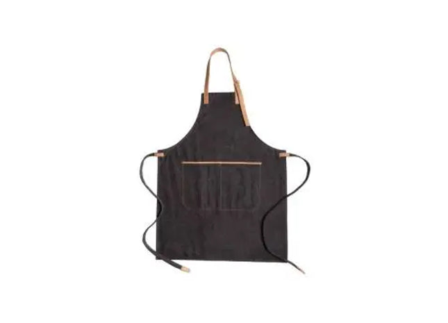 Deluxe Canvas Schürze in Schwarz – Elegant & Funktionell TK Gruppe® Grosshandel 