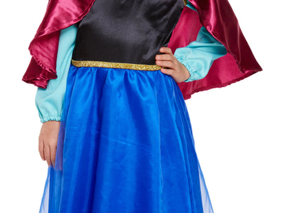 Deluxe Eiskönigin Kostüm für Kinder, Mädchen Prinzessin Kleid, Größe 10-12 Jahre TK Gruppe® Grosshandel 