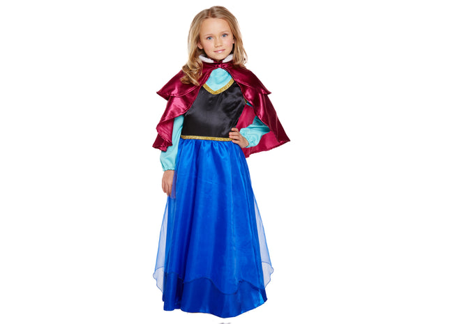 Deluxe Eiskönigin Kostüm für Kinder, Mädchen Prinzessin Kleid, Größe 10-12 Jahre TK Gruppe® Grosshandel 