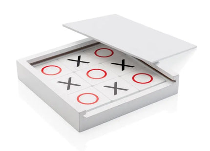 Deluxe Tic Tac Toe in Weiß - Elegantes Strategiespiel für Zuhause und Unterwegs TK Gruppe® Grosshandel 
