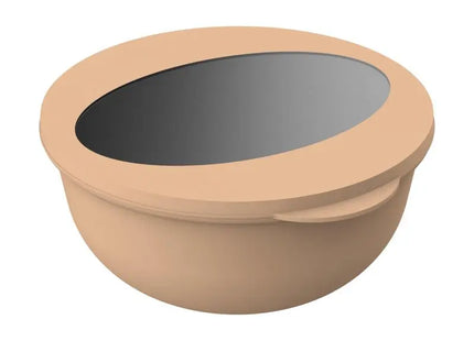 Deluxe ToGo Food Bowl 1.0L - Durable Brown and Clear, Premium Meal Container TK Gruppe® Grosshandel 