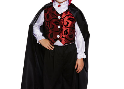 Deluxe-Vampirkostüm für Kinder, groß (10–12 Jahre) – hochwertiges Halloween-Outfit TK Gruppe® Grosshandel 