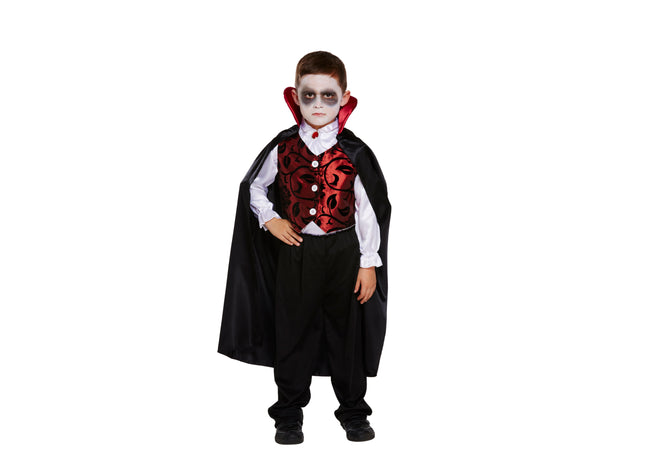 Deluxe-Vampirkostüm für Kinder, groß (10–12 Jahre) – hochwertiges Halloween-Outfit TK Gruppe® Grosshandel 