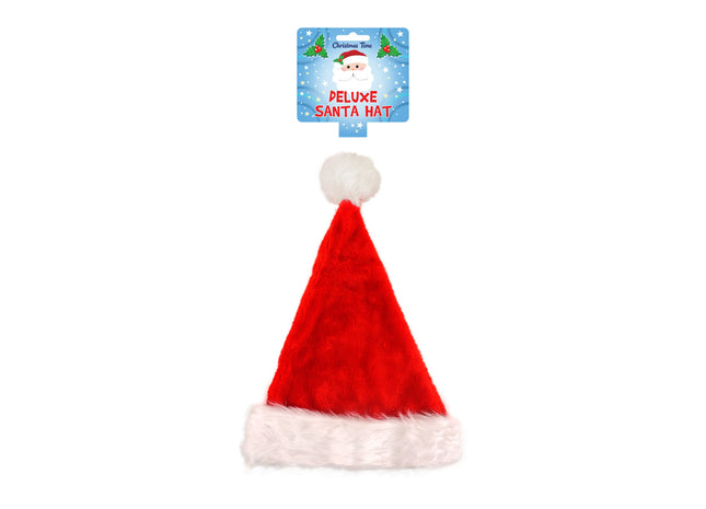 Deluxe Weihnachtsmann-Hütte für Erwachsene, 29 cm x 42 cm, festliche Kopfbedeckung TK Gruppe® Grosshandel 