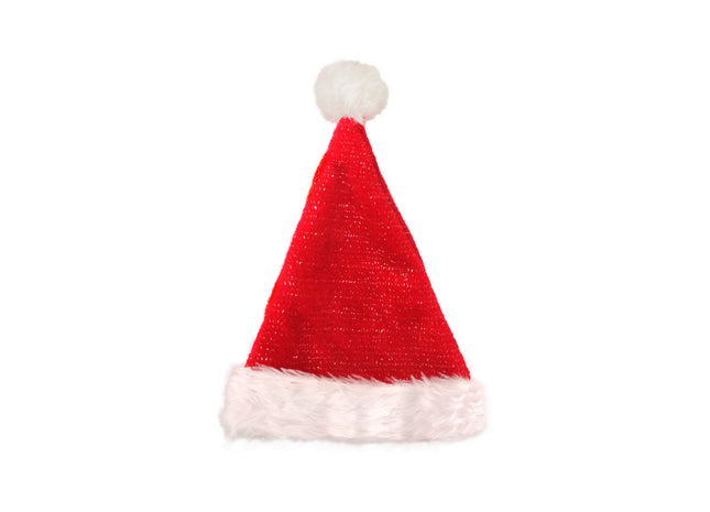 Deluxe Weihnachtsmann-Hütte, Plüsch mit Glitzer, 29 cm x 42 cm, für Erwachsene TK Gruppe® Grosshandel 