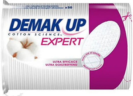 Demak Up Expert Duo+ Oval Wattepads 50 Stück - Hochwertige Abschminkpads mit Zwei Oberflächen TK Gruppe® Grosshandel 