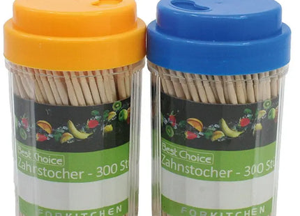 Dentalstäbchen 300 in einem Spenderdöschen 7x4cm, bunte Farben. TK Gruppe® Grosshandel 