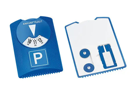 Design-Parkscheibe mit zwei Chips in Blau-Weiß – Stilvoll & Nützlich TK Gruppe® Grosshandel 