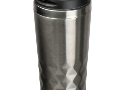 Design-Trinkbecher 400 ml in Silbergrau mit Muster – Stilvoll & Praktisch TK Gruppe® Grosshandel 