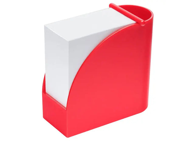 Designer Zettelbox mit Köcher in Rot, inkl. Weißem Papier – Stilvolles Bürozubehör TK Gruppe® Grosshandel 