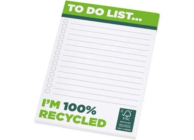 Desk-Mate A6 Recycling Notizblock Weiß, 25 Blatt – Kompakt und Umweltfreundlich TK Gruppe® Grosshandel 