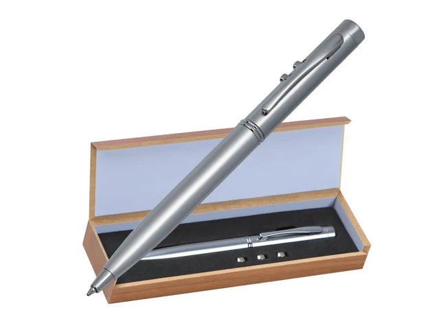 Detroit Metall-Laserpointer in Silbergrau - Professionelles Präsentationswerkzeug TK Gruppe® Grosshandel 