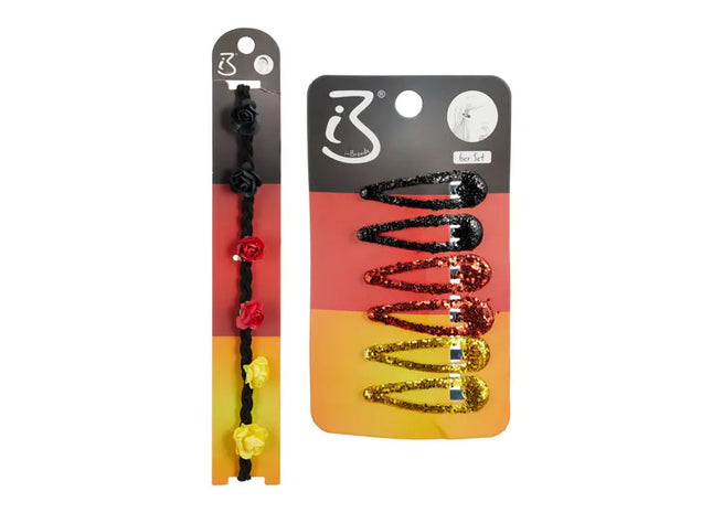 Deutsche Haaraccessoires-Set, 2er-Pack - Haarspangen und Haarband mit deutschen Motiven TK Gruppe® Grosshandel 