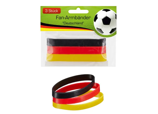 Deutschland Armbänder in Drei Farben – Stilvolles Fan-Accessoire TK Gruppe® Grosshandel 