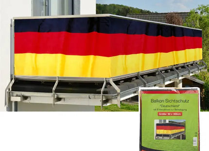 Deutschland Balkon Sichtschutz – Wetterfest, 90x300cm, Nationalfarben TK Gruppe® Grosshandel 