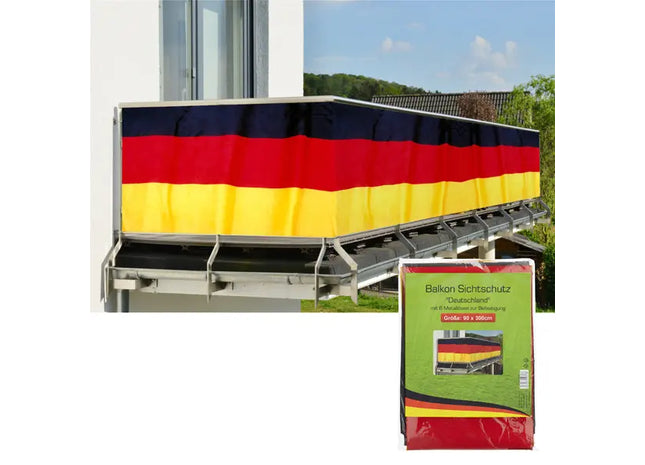Deutschland Balkon Sichtschutz – Wetterfest, 90x300cm, Nationalfarben TK Gruppe® Grosshandel 