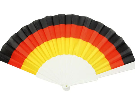 Deutschland Fächer, Patriotisches Accessoire, ca. 23 cm, Nationalfarben TK Gruppe® Grosshandel 