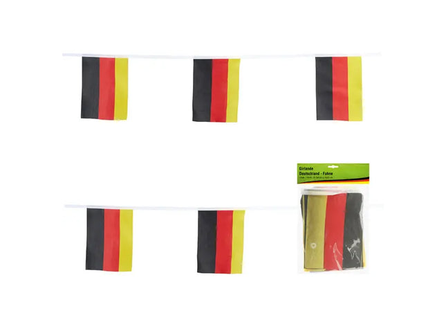 Deutschland Fahnengirlande - 7 Meter Bunting für Events, Feiern, Partys und Dekorationen TK Gruppe® Grosshandel 