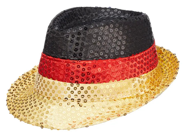 Deutschland Hut mit Pailletten – Auffällig und Stilvoll TK Gruppe® Grosshandel 