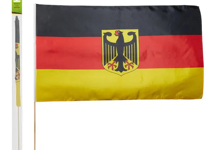 Deutschland Stabfahne mit Adler, 60x90 cm – Symbolträchtig & Wetterfest TK Gruppe® Grosshandel 