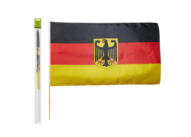 Deutschland Stabfahne mit Adler, 60x90 cm – Symbolträchtig & Wetterfest TK Gruppe® Grosshandel 