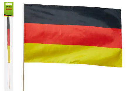 Deutschland Stabfahne, Großformat 90x150 cm – Robust für Außenbereich TK Gruppe® Grosshandel 