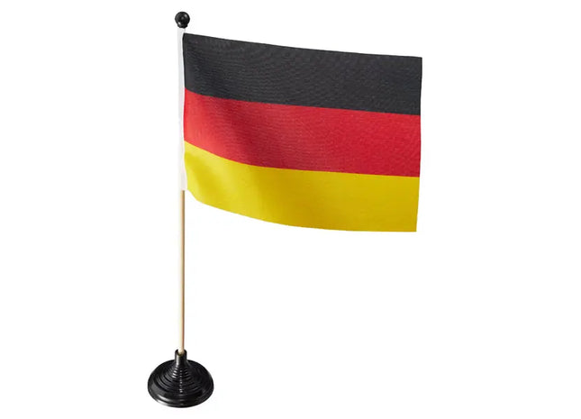 Deutschland Tischfahne 15x23cm, Nationalfarben, Patriotische Tischdekoration TK Gruppe® Grosshandel 