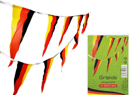 Deutschland Wimpelkette, 12 Wimpel, 4 Meter Länge – Ideal für Feiern TK Gruppe® Grosshandel 