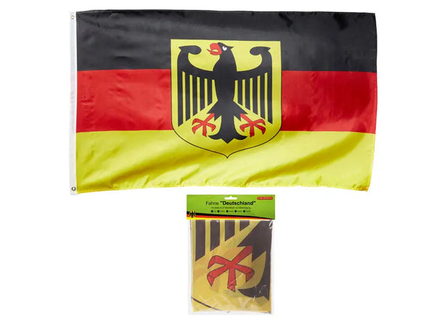 Deutschlandflagge mit Adler, 60x90 cm – Nationalstolz stilvoll präsentieren TK Gruppe® Grosshandel 