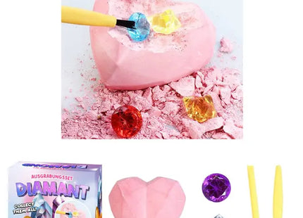 Diamant-Ausgrabungsset, 6er-Pack, Bildendes Grabungsspielzeug für Kinder TK Gruppe® Grosshandel 