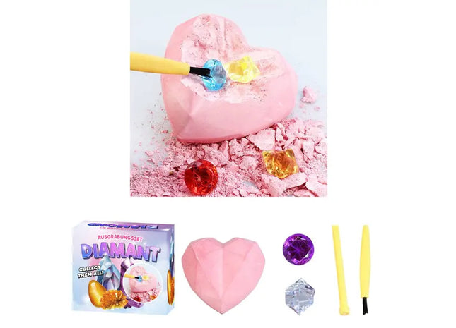 Diamant-Ausgrabungsset, 6er-Pack, Bildendes Grabungsspielzeug für Kinder TK Gruppe® Grosshandel 