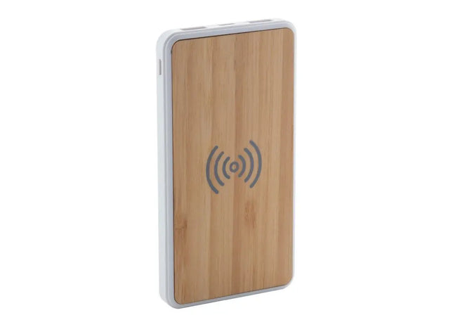 Dickens Powerbank - Naturtöne mit Weiß, Elegant & Ökologisch TK Gruppe® Grosshandel 