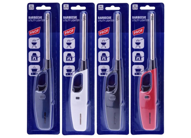 Die XL-Gasfeuerzeug, 27 cm lang, bietet eine einfache und sichere Zündung. TK Gruppe® Grosshandel 