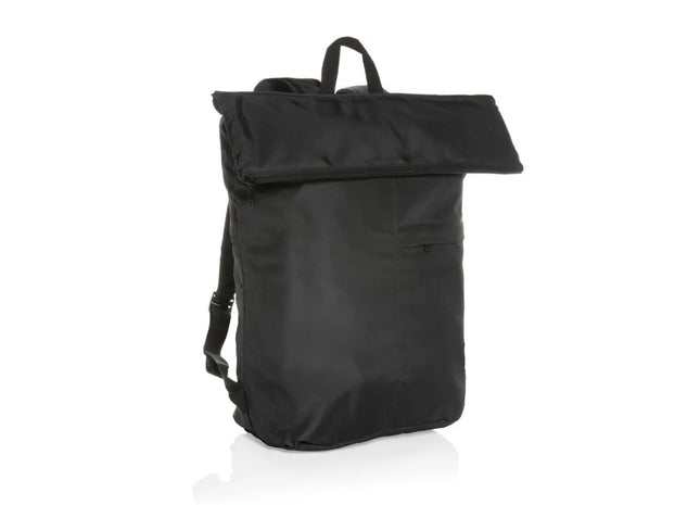 Dillon AWARE™ RPET Leichter Falt-Rucksack in Schwarz – Umweltfreundlich TK Gruppe® Grosshandel 