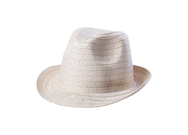 Dimsa Beige Strohhut Eleganter Sommerhut mit UV-Schutz TK Gruppe® Grosshandel 