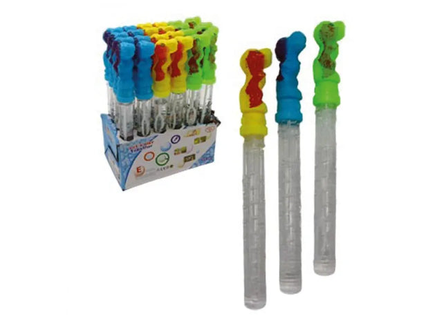 Dino Seifenblasenstäbe, 25cm, 24er Display, Sortierte Farben TK Gruppe® Grosshandel 