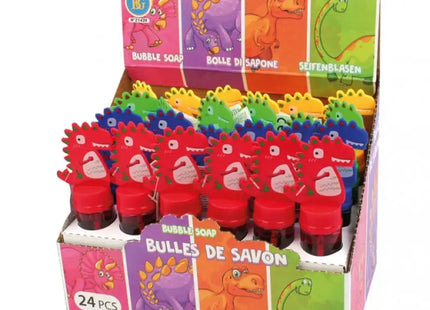 Dinosaur Bubble Solution 35ml, 14cm Wand - Assorted Colors in Pack of 24 Presentation Cases TK Gruppe® Grosshandel 