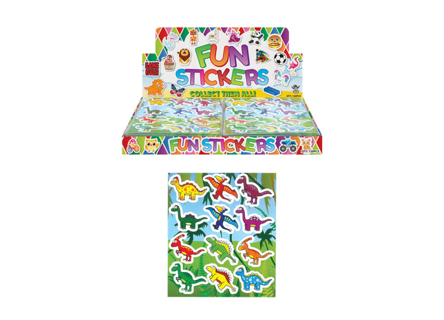 Dinosaurier Aufkleber Set 12 Stück, 10x11,5 cm - Bunte Dino Sticker für Kinder, Basteln & Deko TK Gruppe® Grosshandel 