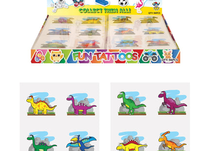 Dinosaurier Mini-Tattoos, 4 cm, 6 Stück Pro Karte, 2 Varianten - Kinder Hautfreundlich TK Gruppe® Grosshandel 