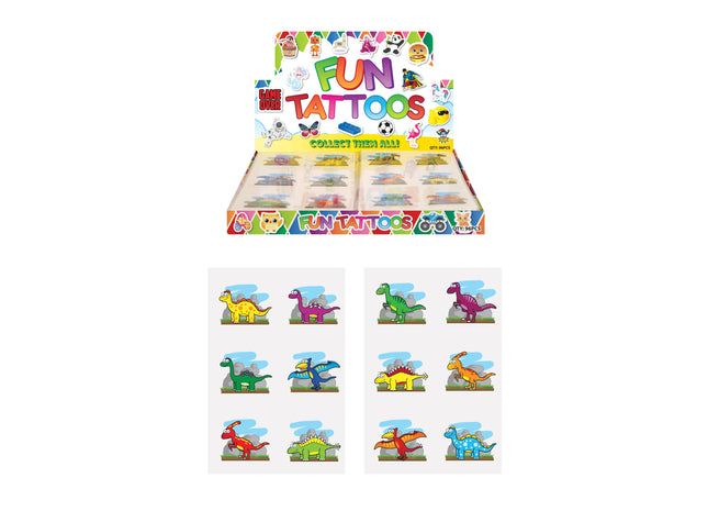 Dinosaurier Mini-Tattoos, 4 cm, 6 Stück Pro Karte, 2 Varianten - Kinder Hautfreundlich TK Gruppe® Grosshandel 