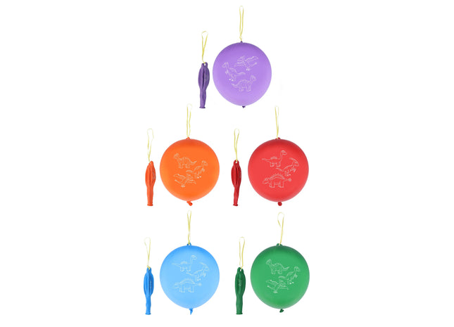 Dinosaurier Punchballons 16cm, 4,5g, Bunte Sortierte Farben, Partyballons Set TK Gruppe® Grosshandel 