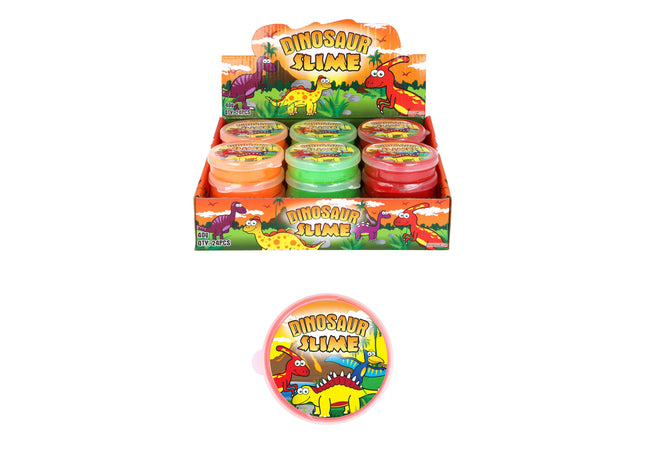 Dinosaurier-Schleim, 40 g, 7 x 2 cm, verschiedene Farben – lustiges prähistorisches Spielen TK Gruppe® Grosshandel 