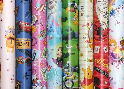 Disney Geschenkpapier Rolle 2m x 70cm, Bunte Motive TK Gruppe® Grosshandel 