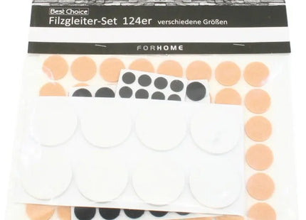 Diverse Auswahl: Enthält 124 Möbelgleiter in verschiedenen Größen von etwa 1 bis 4 cm. TK Gruppe® Grosshandel 