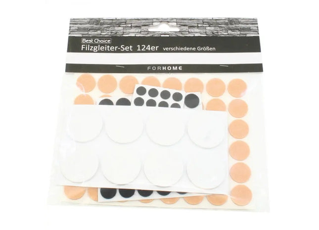 Diverse Auswahl: Enthält 124 Möbelgleiter in verschiedenen Größen von etwa 1 bis 4 cm. TK Gruppe® Grosshandel 