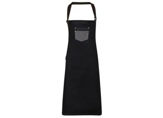 Division Denim Bib Apron with Faux Leather – Stylish, Durable Kitchen Wear TK Gruppe® Grosshandel 