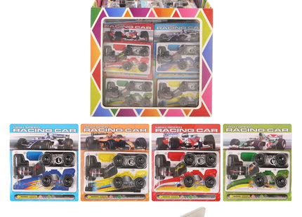 Diy Auto Rückzieh-Rennwagen Bausatz, 4 Farben Zur Auswahl TK Gruppe® Grosshandel 