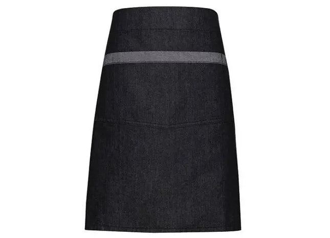Domain Style - Zweifarbige Jeans-Schürze mit Kontrastbund, robust und stilvoll TK Gruppe® Grosshandel 